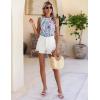 imageZeagoo Womens High Neck Tank Top 2025 Summer Casual Ribbed Knit Slim Fitted Basic Textured Sleeveless ShirtsAfloral Sky Blue