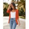 imageZeagoo Womens Open Front Cardigan 34 Sleeve Draped Ruffles Soft Knit Sweaters S3XLBright Orange