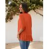 imageZeagoo Womens Open Front Cardigan 34 Sleeve Draped Ruffles Soft Knit Sweaters S3XLBright Orange