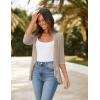 imageZeagoo Womens Open Front Cardigan 34 Sleeve Draped Ruffles Soft Knit Sweaters S3XLKhaki