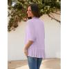 imageZeagoo Womens Open Front Cardigan 34 Sleeve Draped Ruffles Soft Knit Sweaters S3XLLight Purple