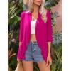 imageZeagoo Womens Open Front Cardigan 34 Sleeve Draped Ruffles Soft Knit Sweaters S3XLRose