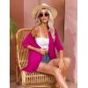 imageZeagoo Womens Open Front Cardigan 34 Sleeve Draped Ruffles Soft Knit Sweaters S3XLRose