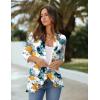 imageZeagoo Womens Open Front Cardigan 34 Sleeve Draped Ruffles Soft Knit Sweaters S3XLTye Dye Flower