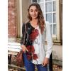 imageZeagoo Womens Puff Long Sleeve Shirts Pleated V Neck Fall Tunic Tops Blouse Dressy Casual Loose Summer TShirtsBf101