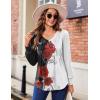 imageZeagoo Womens Puff Long Sleeve Shirts Pleated V Neck Fall Tunic Tops Blouse Dressy Casual Loose Summer TShirtsBf101