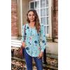 imageZeagoo Womens Puff Long Sleeve Shirts Pleated V Neck Fall Tunic Tops Blouse Dressy Casual Loose Summer TShirtsBf139
