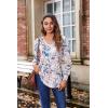 imageZeagoo Womens Puff Long Sleeve Shirts Pleated V Neck Fall Tunic Tops Blouse Dressy Casual Loose Summer TShirtsBf182
