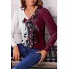 imageZeagoo Womens Puff Long Sleeve Shirts Pleated V Neck Fall Tunic Tops Blouse Dressy Casual Loose Summer TShirtsBf183