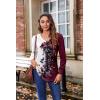 imageZeagoo Womens Puff Long Sleeve Shirts Pleated V Neck Fall Tunic Tops Blouse Dressy Casual Loose Summer TShirtsBf183
