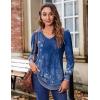 imageZeagoo Womens Puff Long Sleeve Shirts Pleated V Neck Fall Tunic Tops Blouse Dressy Casual Loose Summer TShirtsMz712