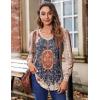 imageZeagoo Womens Puff Long Sleeve Shirts Pleated V Neck Fall Tunic Tops Blouse Dressy Casual Loose Summer TShirtsMz757