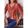 imageZeagoo Womens Puff Long Sleeve Shirts Pleated V Neck Fall Tunic Tops Blouse Dressy Casual Loose Summer TShirtsMz766