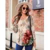 imageZeagoo Womens Puff Long Sleeve Shirts Pleated V Neck Fall Tunic Tops Blouse Dressy Casual Loose Summer TShirtsPa275