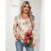 imageZeagoo Womens Puff Long Sleeve Shirts Pleated V Neck Fall Tunic Tops Blouse Dressy Casual Loose Summer TShirtsPa275