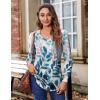 imageZeagoo Womens Puff Long Sleeve Shirts Pleated V Neck Fall Tunic Tops Blouse Dressy Casual Loose Summer TShirtsSp25