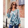 imageZeagoo Womens Puff Long Sleeve Shirts Pleated V Neck Fall Tunic Tops Blouse Dressy Casual Loose Summer TShirtsSp25