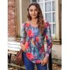 imageZeagoo Womens Puff Long Sleeve Shirts Pleated V Neck Fall Tunic Tops Blouse Dressy Casual Loose Summer TShirtsWf19