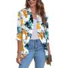 imageZeagoo Womens Open Front Cardigan 34 Sleeve Draped Ruffles Soft Knit Sweaters S3XLTye Dye Flower