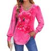 imageZeagoo Womens Puff Long Sleeve Shirts Pleated V Neck Fall Tunic Tops Blouse Dressy Casual Loose Summer TShirtsBf103