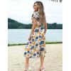 imageZeagoo Womens Summer Casual Dress Flutter Short Sleeve V Neck Button Down Tiered Flowy Long Dress with PocketsFloral3