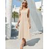 imageZeagoo Womens Summer Sleeveless Dress Floral Beach Sundress Casual Crewneck High Waist ALine Midi Tank Dresses with PocketsBeigewa