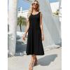 imageZeagoo Womens Summer Sleeveless Dress Floral Beach Sundress Casual Crewneck High Waist ALine Midi Tank Dresses with PocketsBlack