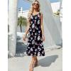 imageZeagoo Womens Summer Sleeveless Dress Floral Beach Sundress Casual Crewneck High Waist ALine Midi Tank Dresses with PocketsBlack Floralpa104