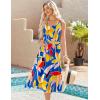imageZeagoo Womens Summer Sleeveless Dress Floral Beach Sundress Casual Crewneck High Waist ALine Midi Tank Dresses with PocketsBlue Floral 03dh620
