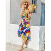 imageZeagoo Womens Summer Sleeveless Dress Floral Beach Sundress Casual Crewneck High Waist ALine Midi Tank Dresses with PocketsBlue Floral 03dh620