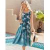 imageZeagoo Womens Summer Sleeveless Dress Floral Beach Sundress Casual Crewneck High Waist ALine Midi Tank Dresses with PocketsBlue Floralzw89