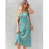 imageZeagoo Womens Summer Sleeveless Dress Floral Beach Sundress Casual Crewneck High Waist ALine Midi Tank Dresses with PocketsBlue Patternpa169