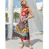 imageZeagoo Womens Summer Sleeveless Dress Floral Beach Sundress Casual Crewneck High Waist ALine Midi Tank Dresses with PocketsBohemian Printmz769