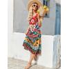 imageZeagoo Womens Summer Sleeveless Dress Floral Beach Sundress Casual Crewneck High Waist ALine Midi Tank Dresses with PocketsBohemian Printmz769
