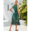 imageZeagoo Womens Summer Sleeveless Dress Floral Beach Sundress Casual Crewneck High Waist ALine Midi Tank Dresses with PocketsGreen Floralpa171