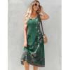 imageZeagoo Womens Summer Sleeveless Dress Floral Beach Sundress Casual Crewneck High Waist ALine Midi Tank Dresses with PocketsGreen Floralpa171