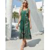 imageZeagoo Womens Summer Sleeveless Dress Floral Beach Sundress Casual Crewneck High Waist ALine Midi Tank Dresses with PocketsGreen Floralpa171