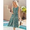 imageZeagoo Womens Summer Sleeveless Dress Floral Beach Sundress Casual Crewneck High Waist ALine Midi Tank Dresses with PocketsGreencx259