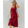 imageZeagoo Womens Summer Sleeveless Dress Floral Beach Sundress Casual Crewneck High Waist ALine Midi Tank Dresses with PocketsRedtr