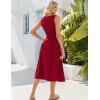 imageZeagoo Womens Summer Sleeveless Dress Floral Beach Sundress Casual Crewneck High Waist ALine Midi Tank Dresses with PocketsRedtr