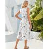 imageZeagoo Womens Summer Sleeveless Dress Floral Beach Sundress Casual Crewneck High Waist ALine Midi Tank Dresses with PocketsWhite Floraldh6