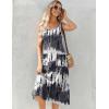 imageZeagoo Womens Summer Sleeveless Dress Floral Beach Sundress Casual Crewneck High Waist ALine Midi Tank Dresses with PocketsWhiteblack Patternzr231