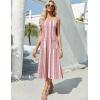 imageZeagoo Womens Summer Sleeveless Dress Floral Beach Sundress Casual Crewneck High Waist ALine Midi Tank Dresses with PocketsWhitered Patternmz772