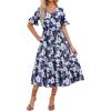 Blue White Floral