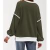 imageZeagoo Women Crewneck Sweatshirts Pullover Tops Long Sleeve Shirts Loose Fit Tops Casual Fall Outfits Y2K Clothes 2024Army Green