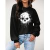 imageZeagoo Women Crewneck Sweatshirts Pullover Tops Long Sleeve Shirts Loose Fit Tops Casual Fall Outfits Y2K Clothes 2024Black01