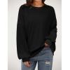 imageZeagoo Women Crewneck Sweatshirts Pullover Tops Long Sleeve Shirts Loose Fit Tops Casual Fall Outfits Y2K Clothes 2024Black6