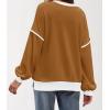 imageZeagoo Women Crewneck Sweatshirts Pullover Tops Long Sleeve Shirts Loose Fit Tops Casual Fall Outfits Y2K Clothes 2024Brown