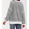 imageZeagoo Women Crewneck Sweatshirts Pullover Tops Long Sleeve Shirts Loose Fit Tops Casual Fall Outfits Y2K Clothes 2024Grey