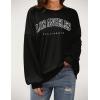 imageZeagoo Women Crewneck Sweatshirts Pullover Tops Long Sleeve Shirts Loose Fit Tops Casual Fall Outfits Y2K Clothes 2024Lablack